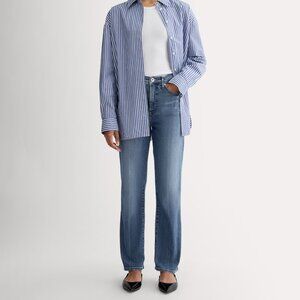 Everlane Women's High-Key Stovepipe Jean in Mid Indigo, Size 33, Cotton